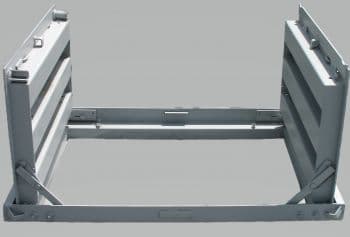 traffic rated aluminum hatch with doors open