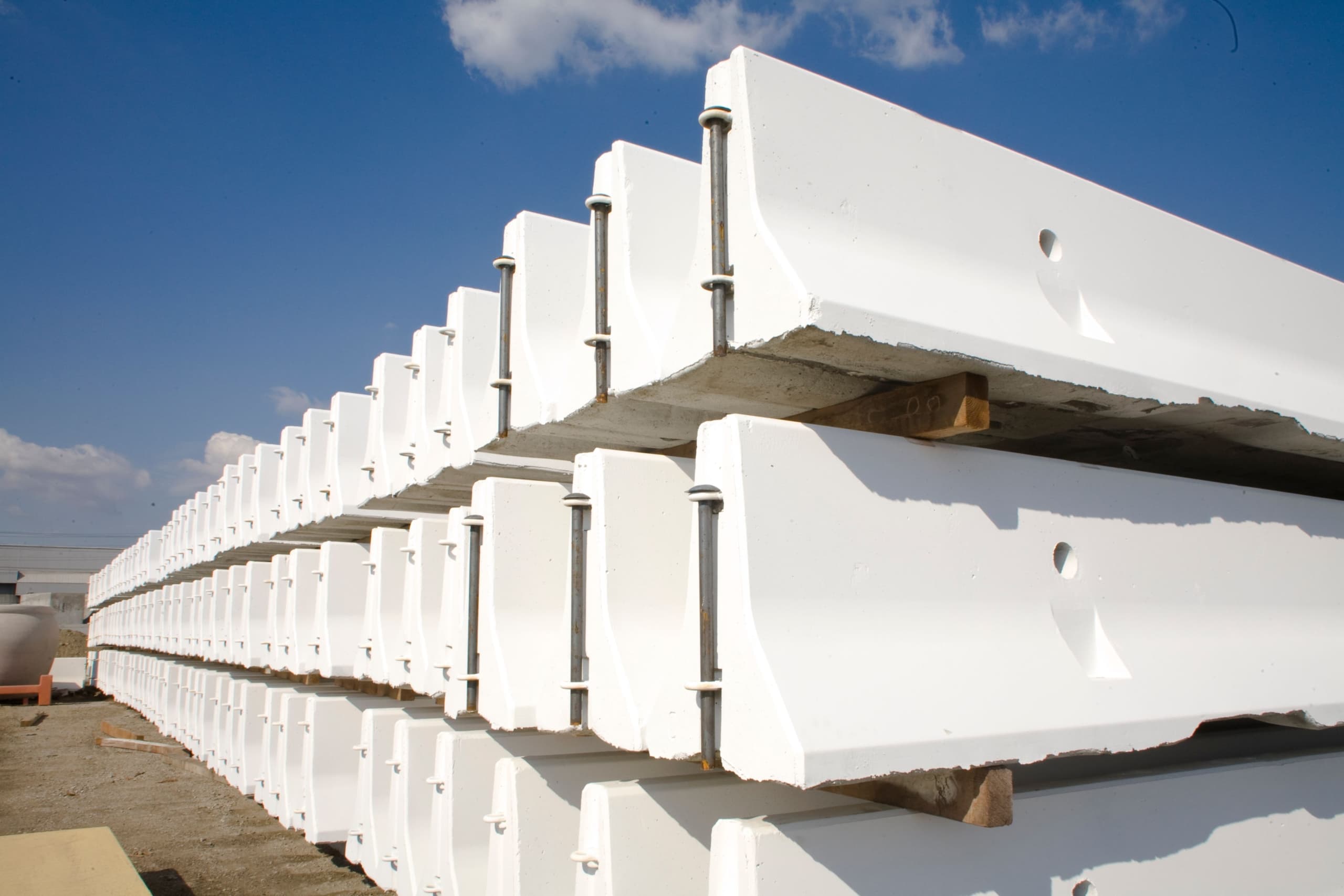 Precast concrete barriers